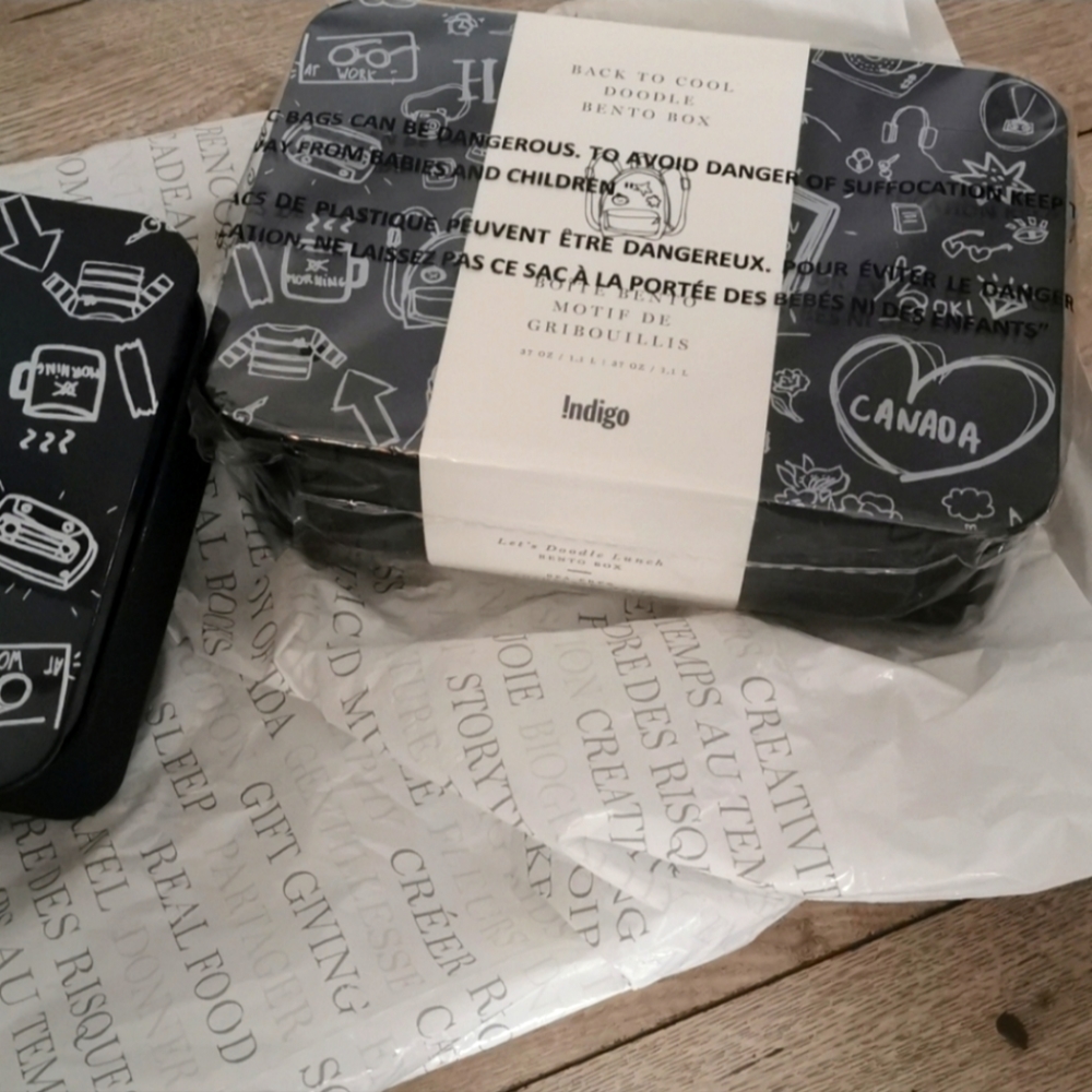 Brand New 2 Indigo Lunch containers
